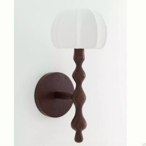 LALA Reimagined Wood Shaded Sconce Wall Light